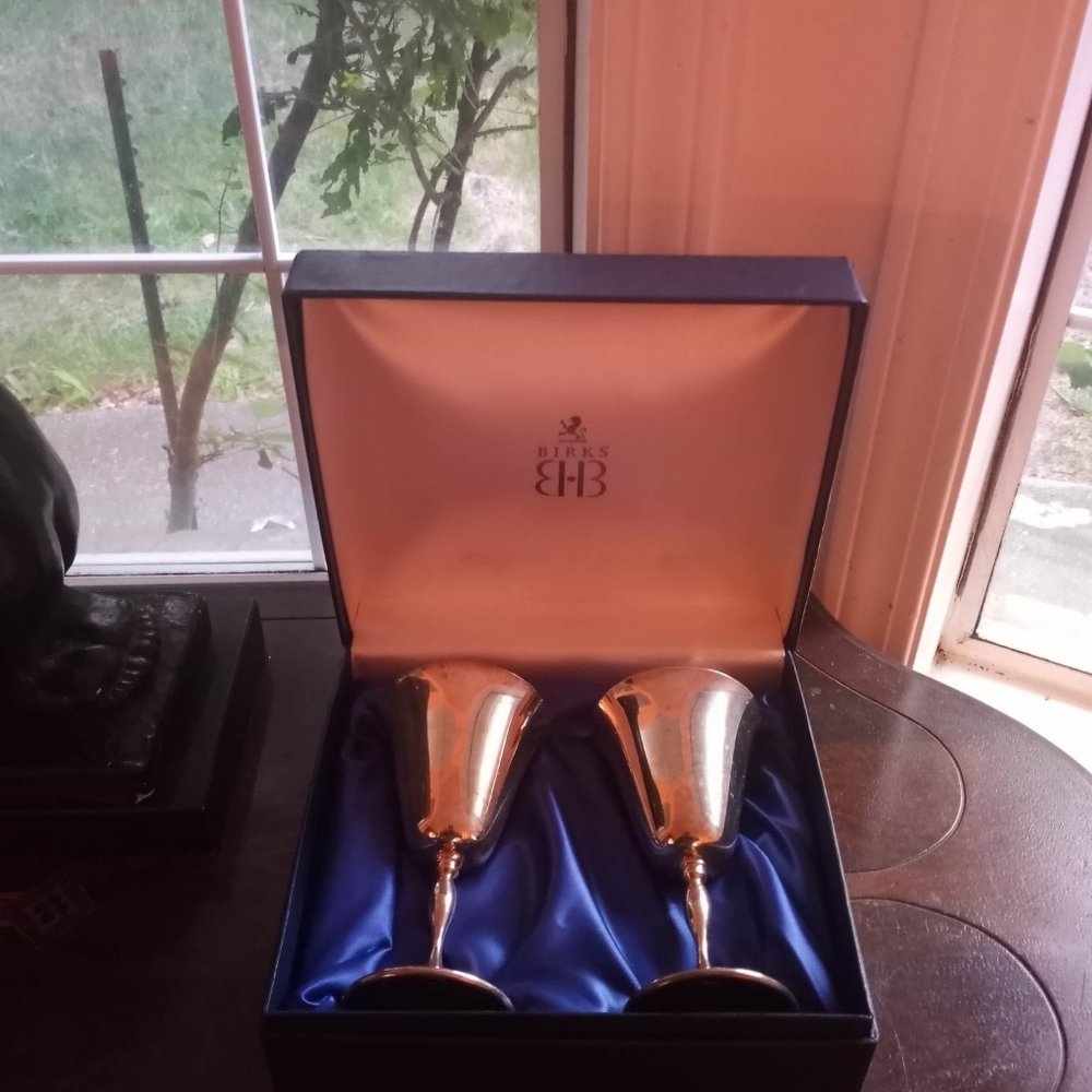 Birks antique Primrose goblets